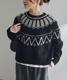 PUAL CE CIN | シェットランドウール求心ニットプルオーバー(ニット/セーター)