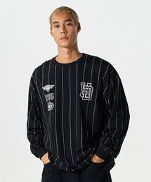 HDEX（エイチデックス）の「ストライプスポーツロングスリーブ(ブラック)（Tシャツ/カットソー）」