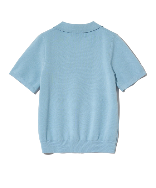 YALE(イェール)の「ウィメンズコンフォートクールスリットネックポロニットライトブルー(Tシャツ/カットソー・レディース・その他・SMALL/MEDIUM/LARGE)」の4枚目の写真