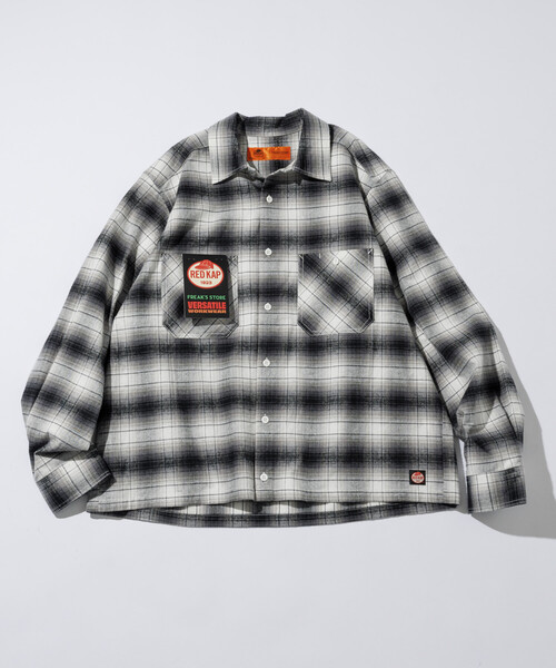 RED KAP（レッドキャップ）の「RED KAP/レッドキャップ 別注 フランネル クロップド ロングスリーブ ワークチェックシャツ（シャツ/ブラウス・メンズ・ブラウン/ブラック/マスタード・LARGE/MEDIUM）」の12枚目の写真