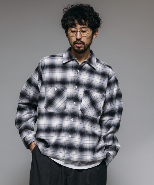 RED KAP（レッドキャップ）の「RED KAP/レッドキャップ 別注 フランネル クロップド ロングスリーブ ワークチェックシャツ（シャツ/ブラウス・メンズ・ブラウン/ブラック/マスタード・LARGE/MEDIUM）」の7枚目の写真