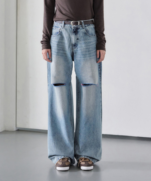 DECET WOMEN（デケット ウーマン）の「カットワイドジーンズ DCWPT009LBlueB（デニムパンツ・レディース・その他・SMALL/MEDIUM/LARGE/X-SMALL）」の22枚目の写真