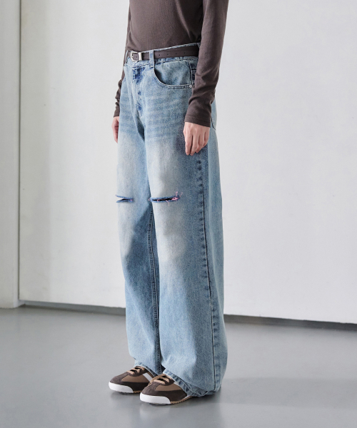 DECET WOMEN（デケット ウーマン）の「カットワイドジーンズ DCWPT009LBlueB（デニムパンツ・レディース・その他・SMALL/MEDIUM/LARGE/X-SMALL）」の16枚目の写真