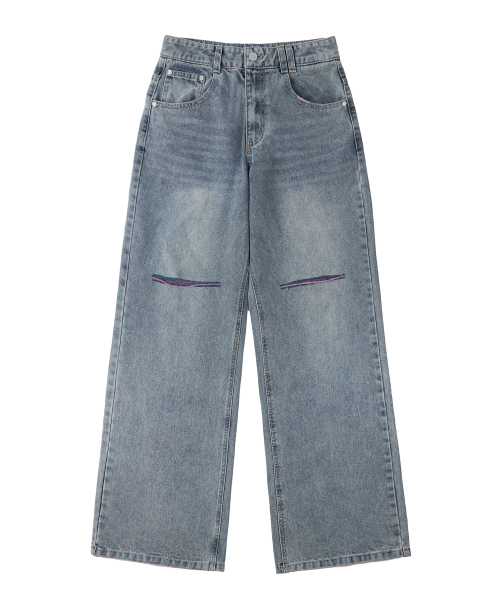 DECET WOMEN（デケット ウーマン）の「カットワイドジーンズ DCWPT009LBlueB（デニムパンツ・レディース・その他・SMALL/MEDIUM/LARGE/X-SMALL）」の20枚目の写真