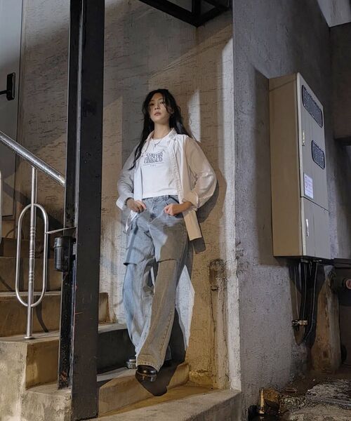 DECET WOMEN（デケット ウーマン）の「カットワイドジーンズ DCWPT009LBlueB（デニムパンツ・レディース・その他・SMALL/MEDIUM/LARGE/X-SMALL）」の12枚目の写真