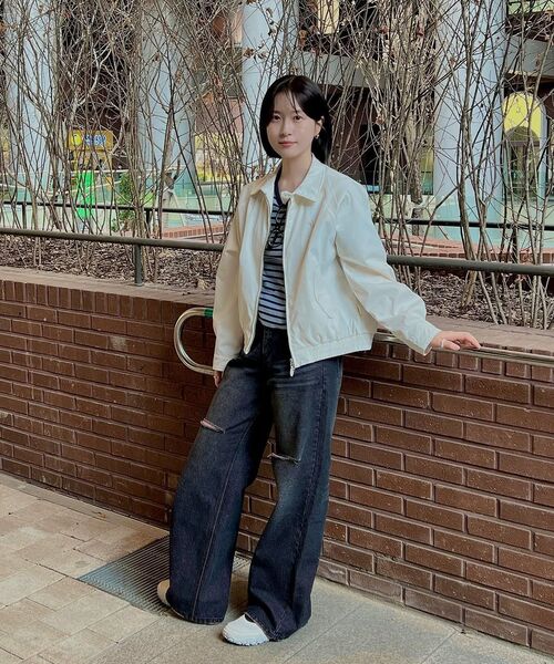 DECET WOMEN（デケット ウーマン）の「カットワイドジーンズ DCWPT009LBlueB（デニムパンツ・レディース・その他・SMALL/MEDIUM/LARGE/X-SMALL）」の15枚目の写真
