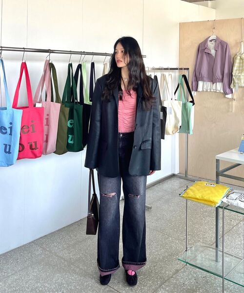 DECET WOMEN（デケット ウーマン）の「カットワイドジーンズ DCWPT009LBlueB（デニムパンツ・レディース・その他・SMALL/MEDIUM/LARGE/X-SMALL）」の5枚目の写真