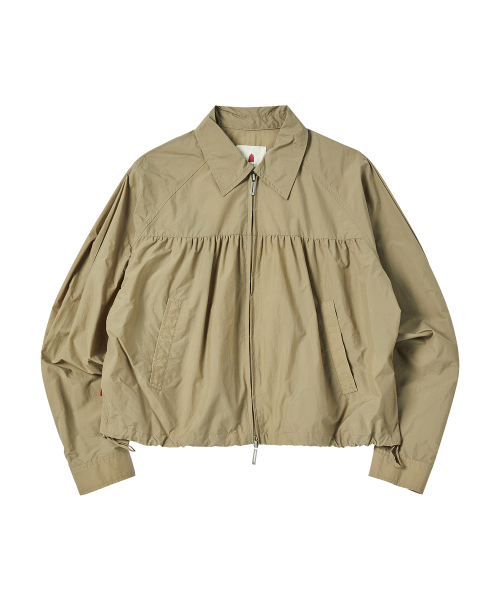 COMONINOZ（コモニノズ）の「W SHIRRED WINDJUMPER [KHAKI]（ナイロンジャケット・レディース・カーキ・FREE）」の2枚目の写真