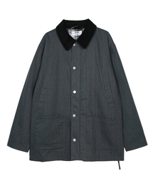 FDR（エフディーアール）の「Work Safari Chore Long Jacket Black（ミリタリージャケット）」