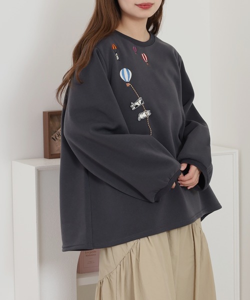 Quelle Chance(ケルシャンス)の「配色ステッチポケット刺繍ワンピース(Tシャツ/カットソー・レディース・キナリ/ブラック/チャコールグレー・M/L)」の18枚目の写真