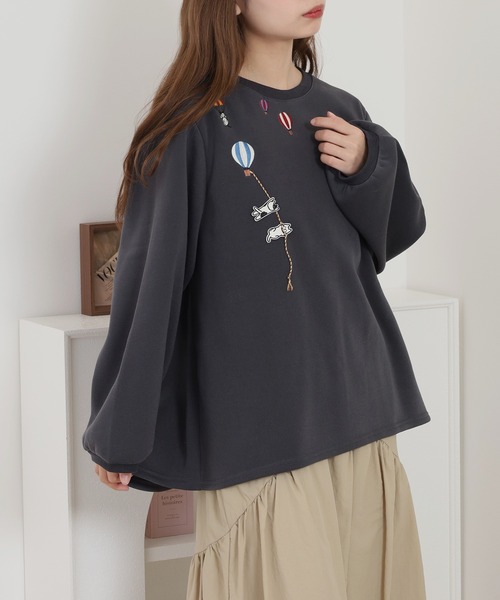 Quelle Chance(ケルシャンス)の「配色ステッチポケット刺繍ワンピース(Tシャツ/カットソー・レディース・キナリ/ブラック/チャコールグレー・M/L)」の19枚目の写真