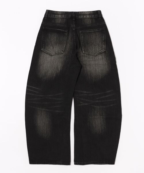 Figments（フィグメンツ）の「オーバーダイカーブデニム（デニムパンツ・レディース・ブラック・MEDIUM/LARGE）」の2枚目の写真