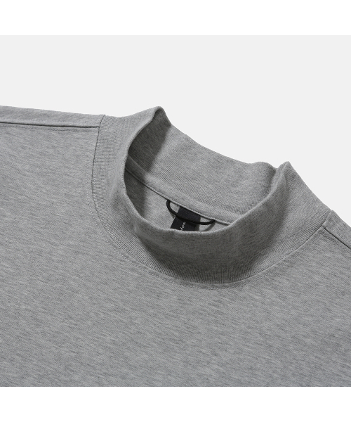 MOIF（モイフ）の「[AW25] BAGGY MOCKNECK L/S TEE / HEATHER GRAY（Tシャツ/カットソー・メンズ・その他・1(S)/2(M)/3(L)）」の3枚目の写真