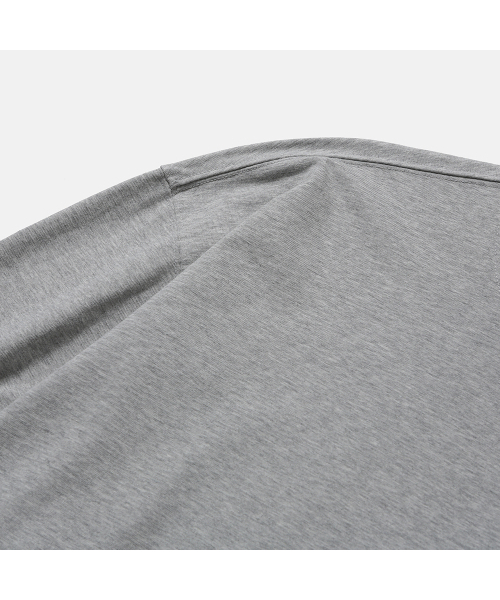 MOIF（モイフ）の「[AW25] BAGGY MOCKNECK L/S TEE / HEATHER GRAY（Tシャツ/カットソー・メンズ・その他・1(S)/2(M)/3(L)）」の4枚目の写真