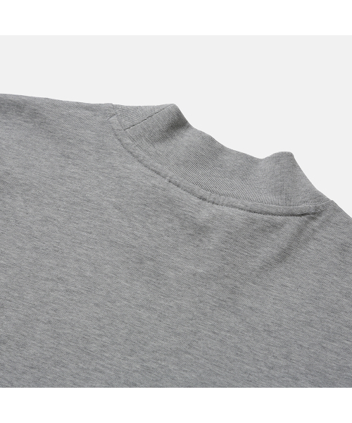 MOIF（モイフ）の「[AW25] BAGGY MOCKNECK L/S TEE / HEATHER GRAY（Tシャツ/カットソー・メンズ・その他・1(S)/2(M)/3(L)）」の8枚目の写真