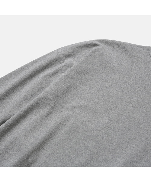 MOIF（モイフ）の「[AW25] BAGGY MOCKNECK L/S TEE / HEATHER GRAY（Tシャツ/カットソー・メンズ・その他・1(S)/2(M)/3(L)）」の9枚目の写真