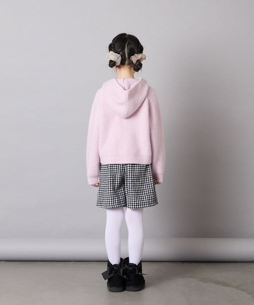 a.v.v（アーヴェヴェ）の「[120-160]【おうちで洗える】とろふわニットパーカー（ニット/セーター・キッズ・チャコールグレー/ライトピンク・130/140/150/160/120）」の17枚目の写真