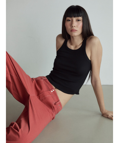 VISUS(ヴィスシュ)の「Stitch Lowrise Cotton Pants_Red(その他パンツ・レディース・その他・FREE)」の4枚目の写真