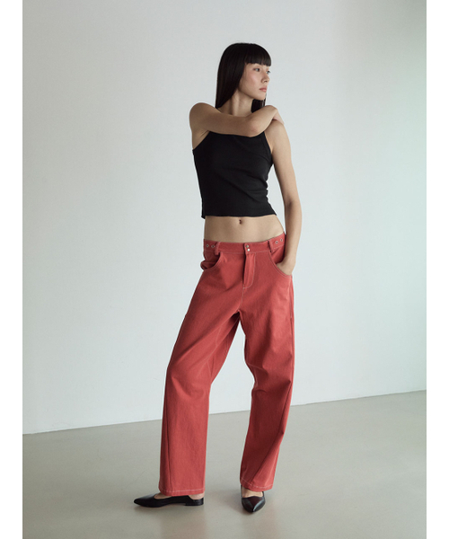 VISUS(ヴィスシュ)の「Stitch Lowrise Cotton Pants_Red(その他パンツ・レディース・その他・FREE)」の10枚目の写真