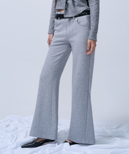 ZIZEMUSEUM(ジゼミュージアム)の「BOOTS CUT SWEAT PANTS (MELANGE GRAY)(スウェットパンツ・レディース・その他・SMALL/MEDIUM/LARGE)」の1枚目の写真