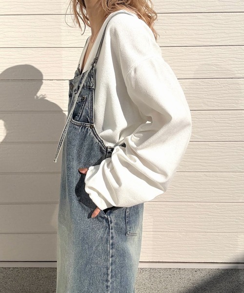 Q(キュー)の「デニムキャミワンピース(ワンピース・レディース・グレー/ブルー・MEDIUM)」の5枚目の写真