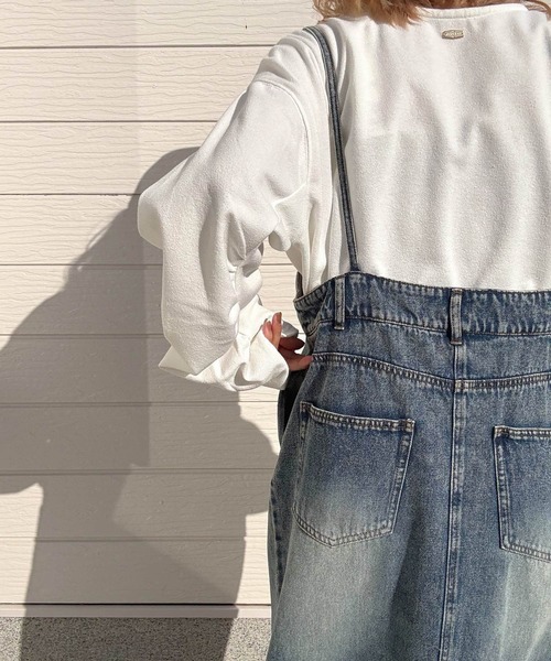 Q(キュー)の「デニムキャミワンピース(ワンピース・レディース・グレー/ブルー・MEDIUM)」の6枚目の写真