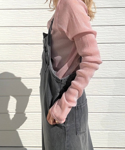 Q(キュー)の「デニムキャミワンピース(ワンピース・レディース・グレー/ブルー・MEDIUM)」の9枚目の写真