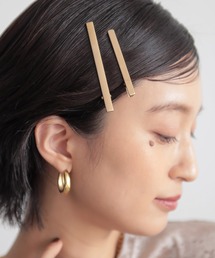 for/c（フォーシー）の「マット加工プレートヘアクリップ2本セット【サスティナブル】（バレッタ/ヘアクリップ）」