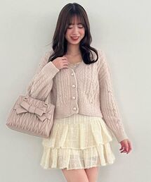 ビジューマシュマロカーディガン