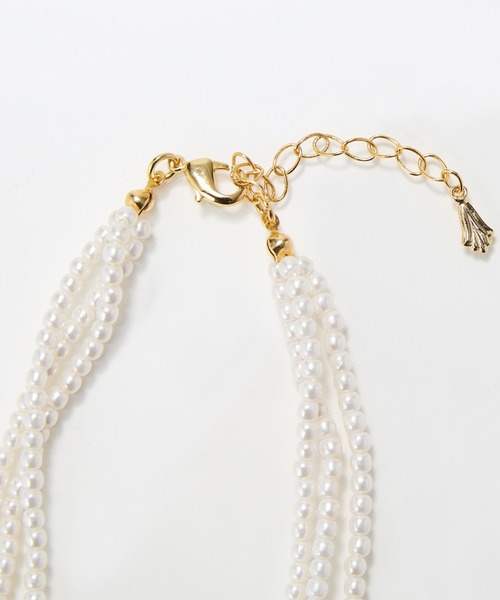 Phoebe（フィービィー）の「3連ビーズパールネックレス（ネックレス・レディース・ホワイト・FREE）」の5枚目の写真