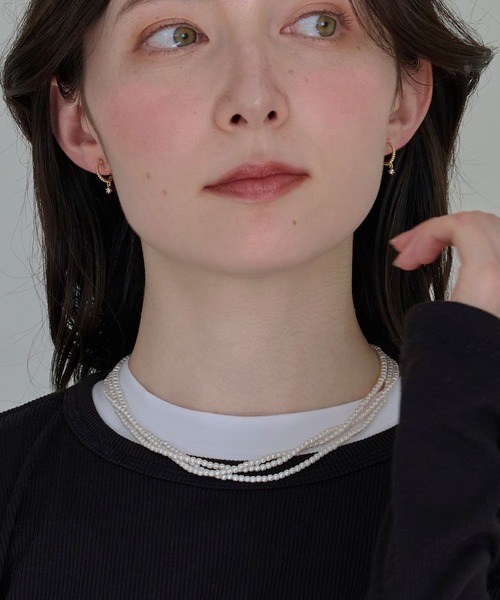 Phoebe（フィービィー）の「3連ビーズパールネックレス（ネックレス・レディース・ホワイト・FREE）」の6枚目の写真
