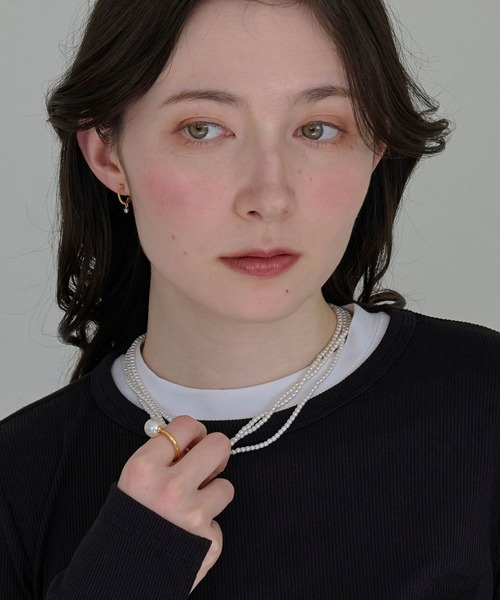 Phoebe（フィービィー）の「3連ビーズパールネックレス（ネックレス・レディース・ホワイト・FREE）」の7枚目の写真