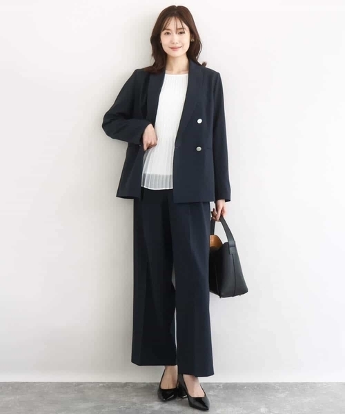 MK MICHEL KLEIN(エムケーミッシェルクラン)の「プリーツデザインブラウス/洗える(シャツ/ブラウス・レディース・ライトグリーン/ホワイト・38)」の11枚目の写真
