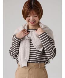 無地/ボーダー長袖カットソー