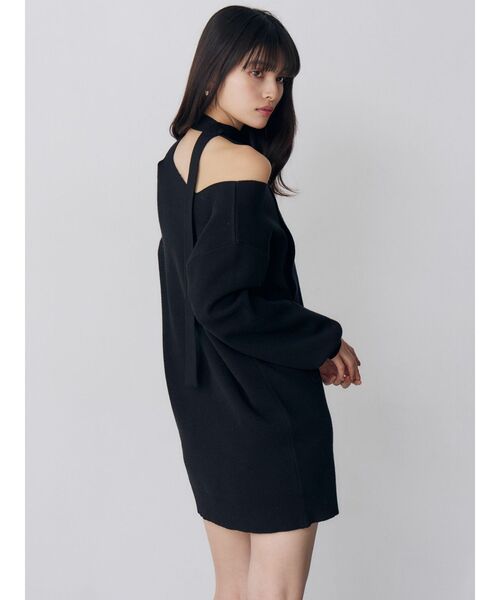 MURUA（ムルーア）の「アシメショルダーミニワンピース（ワンピース・レディース・グレー/ブラック/アイボリー・FREE）」の8枚目の写真