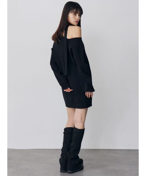 MURUA（ムルーア）の「アシメショルダーミニワンピース（ワンピース・レディース・グレー/ブラック/アイボリー・FREE）」の11枚目の写真