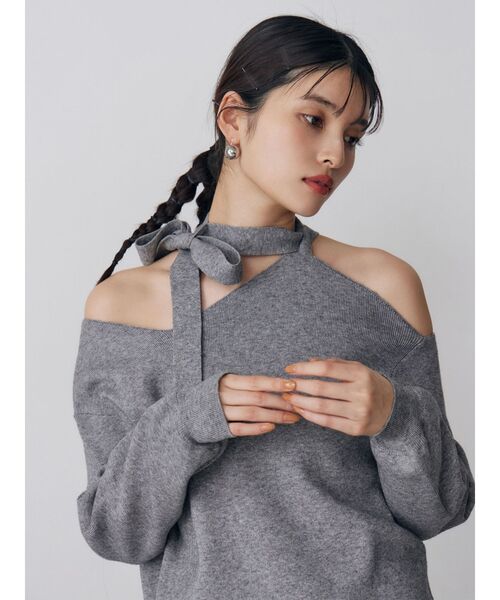 MURUA（ムルーア）の「アシメショルダーミニワンピース（ワンピース・レディース・グレー/ブラック/アイボリー・FREE）」の16枚目の写真