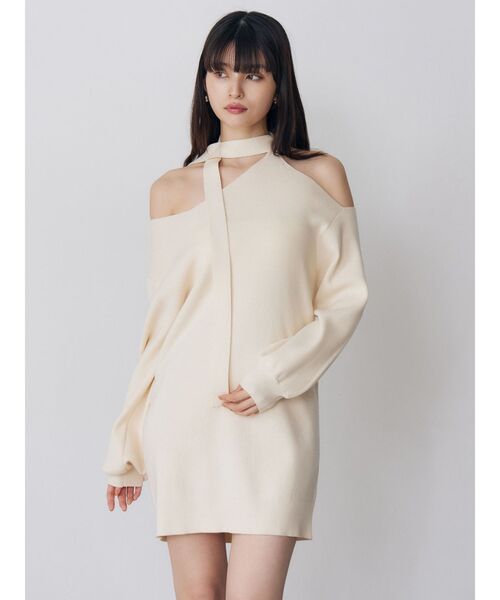 MURUA（ムルーア）の「アシメショルダーミニワンピース（ワンピース・レディース・グレー/ブラック/アイボリー・FREE）」の18枚目の写真