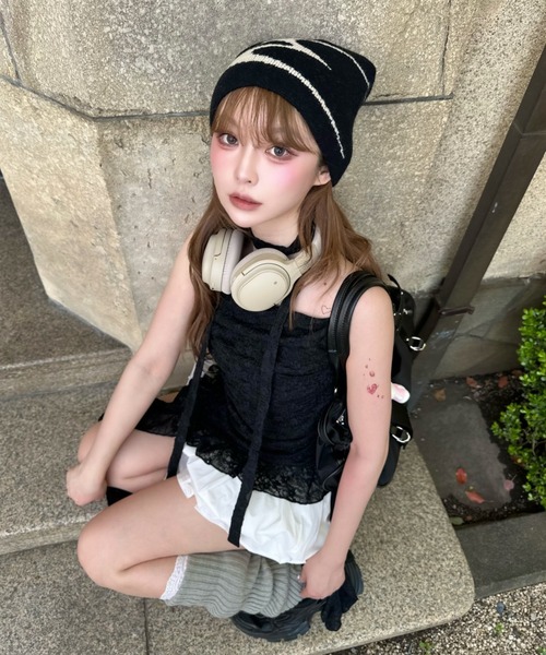 RAY CASSIN(レイカズン)の「ティアードバルーンミニスカート / ホイップスカート(スカート・レディース・ホワイト/グレー系その他2/ネイビー/ブラック/アイボリー/カーキ・FREE)」の20枚目の写真