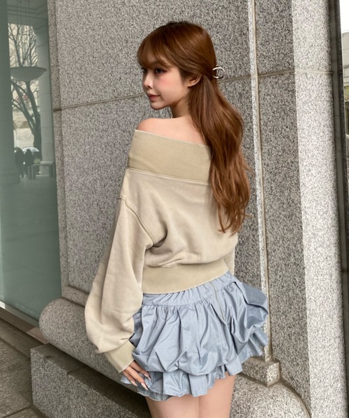 RAY CASSIN（レイカズン）の「ティアードバルーンスカート（スカート・レディース・ホワイト/グレー系その他2/ネイビー・FREE）」の11枚目の写真