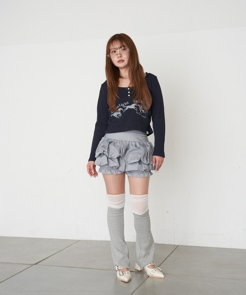 RAY CASSIN（レイカズン）の「ティアードバルーンスカート（スカート・レディース・ホワイト/グレー系その他2/ネイビー・FREE）」の22枚目の写真