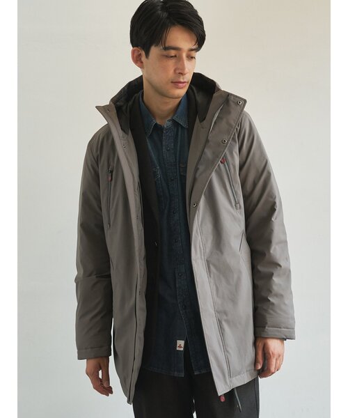 g-stage（ジーステージ）の「【G-STAGE】 ダウンフーテッドコート（ダウンジャケット/コート・メンズ・ベージュ系/ブラック・48/46/50）」の2枚目の写真