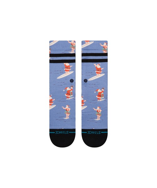 STANCE（スタンス）の「【STANCE/スタンス】SURFING SANTA KIDS CREW　キッズクルーソックス（ソックス/靴下・キッズ・ブルー・LARGE）」の2枚目の写真