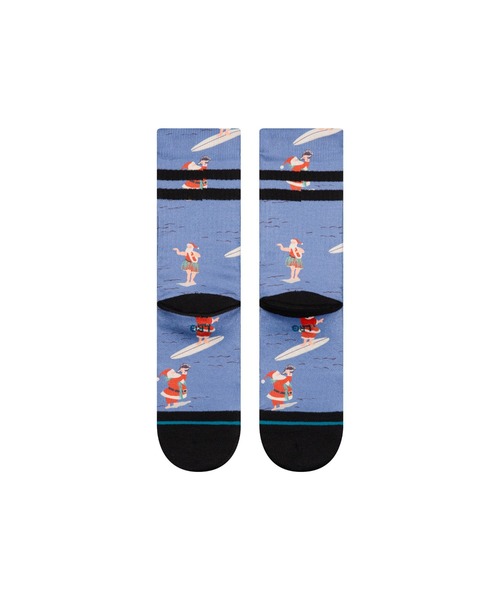 STANCE（スタンス）の「【STANCE/スタンス】SURFING SANTA KIDS CREW　キッズクルーソックス（ソックス/靴下・キッズ・ブルー・LARGE）」の3枚目の写真