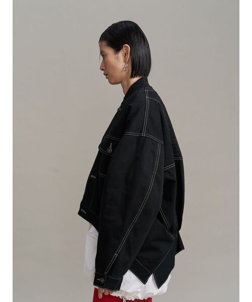 UN3D.(アンスリード)の「MA-1 DOCKING DENIM JACKET / MA-1ドッキングデニムジャケット(デニムジャケット・レディース・インディゴブルー/ブラック・36/38)」の13枚目の写真