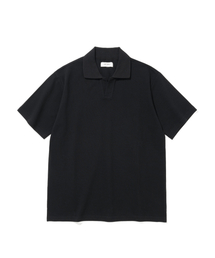 25S/S Overfit Piquet Shirt (Black)