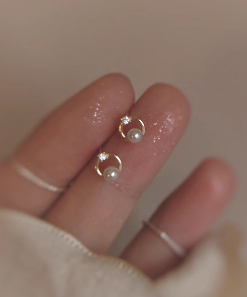 MASHIRO(マシロ)の「【MASHIRO】サークルドットアクリルパールペアピアス(MA/EK491)(ピアス(両耳用)・レディース・シルバー/ゴールド・FREE)」の3枚目の写真
