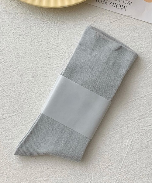 VIBGYOR(ヴィブジョー)の「oshipic/推し活 推し色で選べる 推し色コーデにぴったり くすみカラー靴下 S0030(ソックス/靴下・レディース・グレイッシュベージュ/アイボリー/グリーン/ブルー/オレンジ/ホワイト/カーキ/グレー/パープル/ブラック/ピンク・FREE)」の9枚目の写真