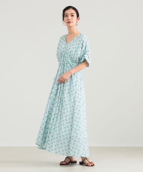 NE QUITTEZ PAS!（ヌキテパ）の「ne Quittez pas / スモール フラワー ギャザー ワンピース（ワンピース・レディース・グリーン/グレー・ONE SIZE）」の15枚目の写真