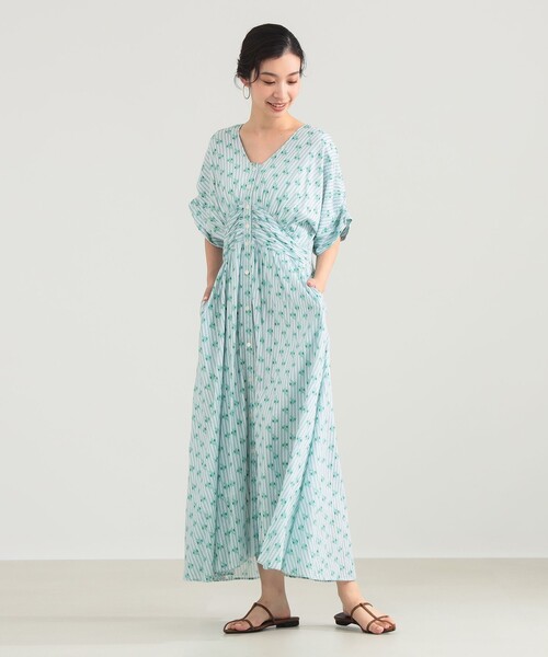 NE QUITTEZ PAS!（ヌキテパ）の「ne Quittez pas / スモール フラワー ギャザー ワンピース（ワンピース・レディース・グリーン/グレー・ONE SIZE）」の17枚目の写真